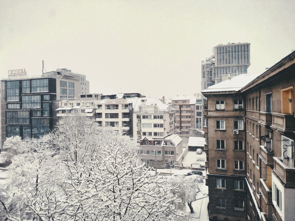 Snowstorm in Sofia...