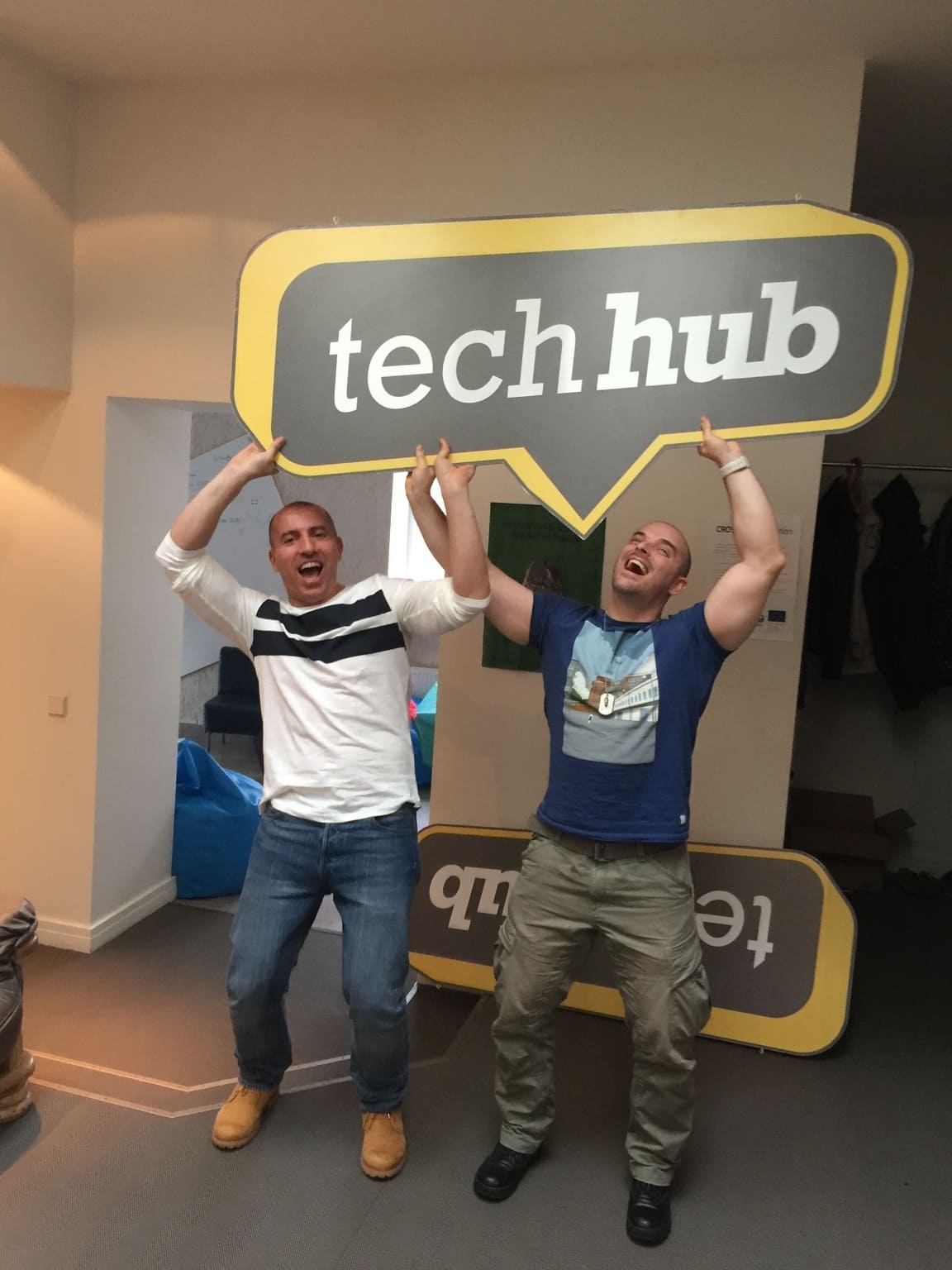 Miguel and I at TechHub Riga
